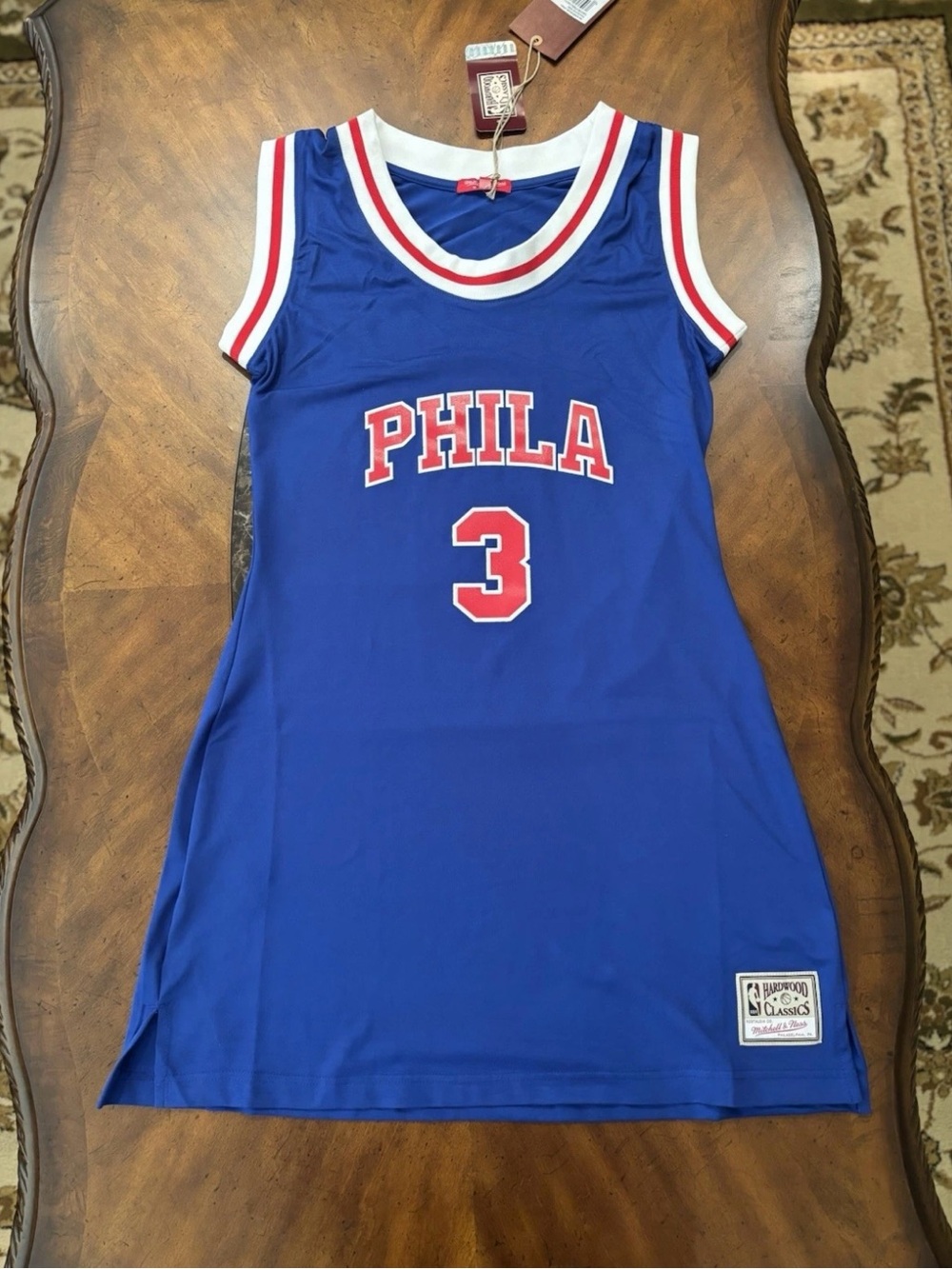 Allen Iverson Mitchell & Ness Women’s Philadelphia 76ers Jersey Dress Size Large